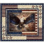 America 1776 Stars Around Eagle Panel Quilt Kit Quilting Treasures